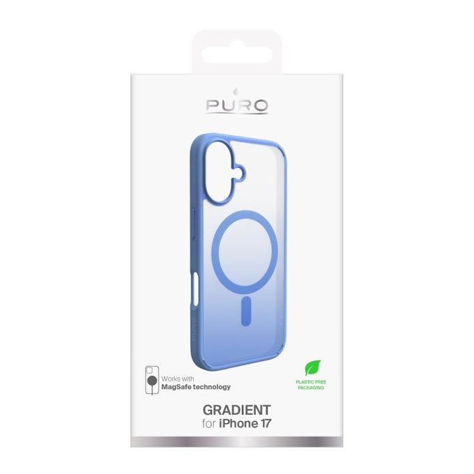 Custodia Gradient con MagSafe per iPhone 17, Blue, PURO