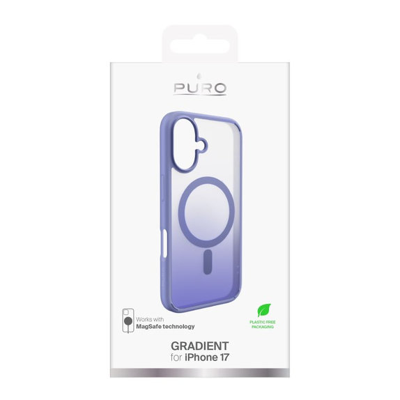 Custodia Gradient con MagSafe per iPhone 17, Pink, PURO