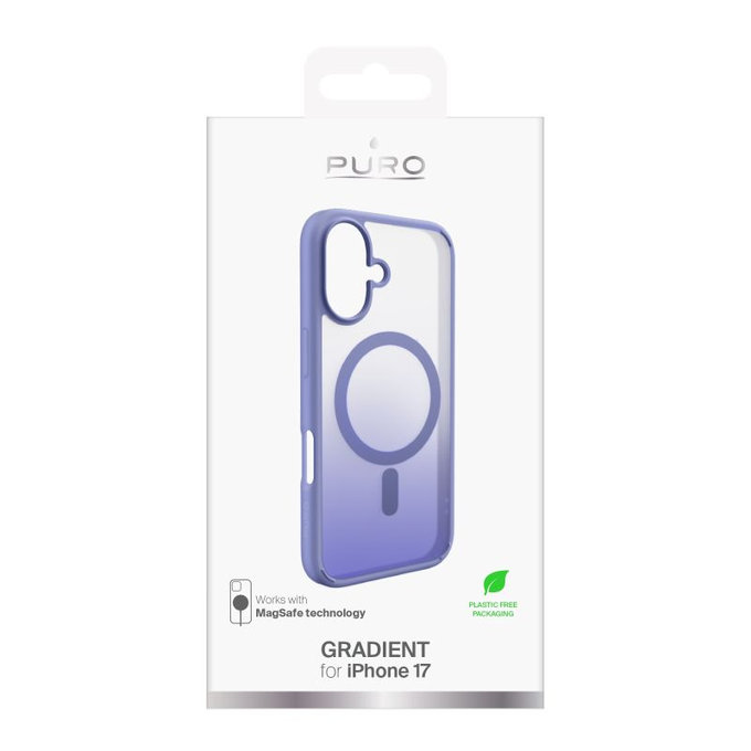 Custodia Gradient con MagSafe per iPhone 17, Pink, PURO