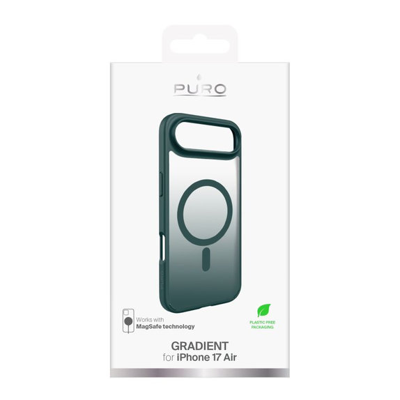 Custodia Gradient con MagSafe per iPhone Air, Petroleum Green, PURO