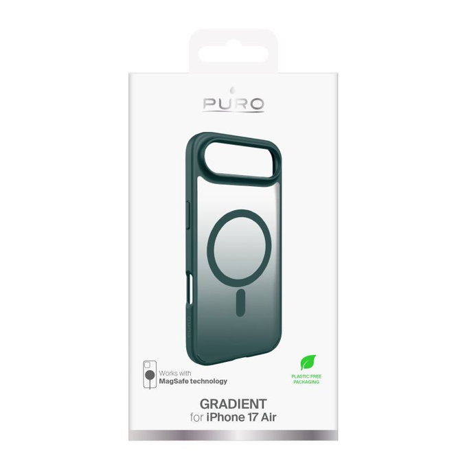 Custodia Gradient con MagSafe per iPhone Air, Petroleum Green, PURO