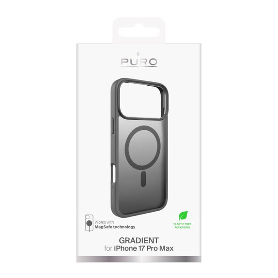 Custodia Gradient con MagSafe per iPhone 17 Pro Max, Dark Gray, PURO