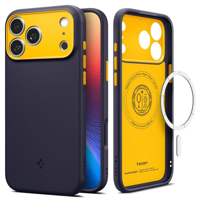 Custodia Nano Pop con MagSafe per iPhone 17 Pro, Blueberry Navy, Spigen