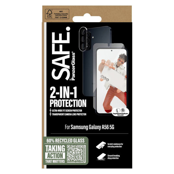 Bundle 2-in-1 per Samsung Galaxy A56 5G, SAFE by PanzerGlass