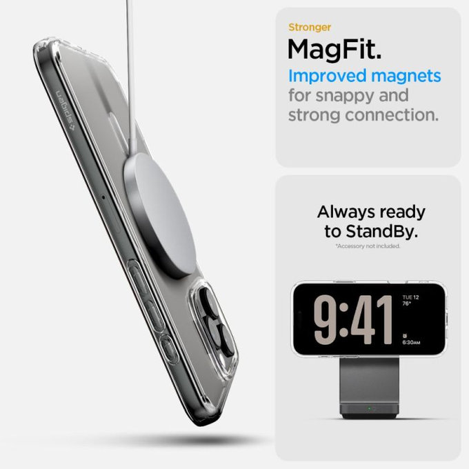 Custodia Ultra Hybrid "T" con MagSafe per iPhone 16 Pro, White, Spigen