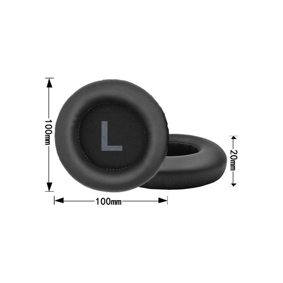 Cuscinetti auricolari di ricambio per AKG K52, K72, K92, K240, Memory foam and PU leather, Black, 1 paio