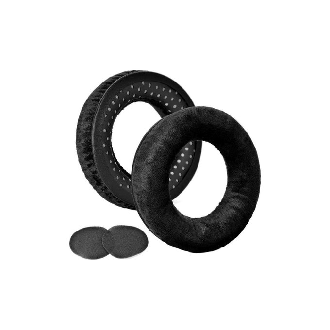 Cuscinetti auricolari di ricambio per Beyerdynamic DT440, DT660, DT990 Pro, Textile, Black, 1 paio