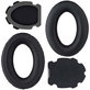 Cuscinetti auricolari di ricambio per Bose Aviation A10, A20, Memory foam and PU leather, Black, 1 paio
