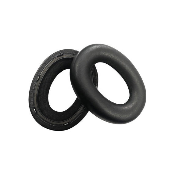 Cuscinetti auricolari di ricambio per Bowers & Wilkins PX7, Memory foam and PU leather, Black, 1 paio