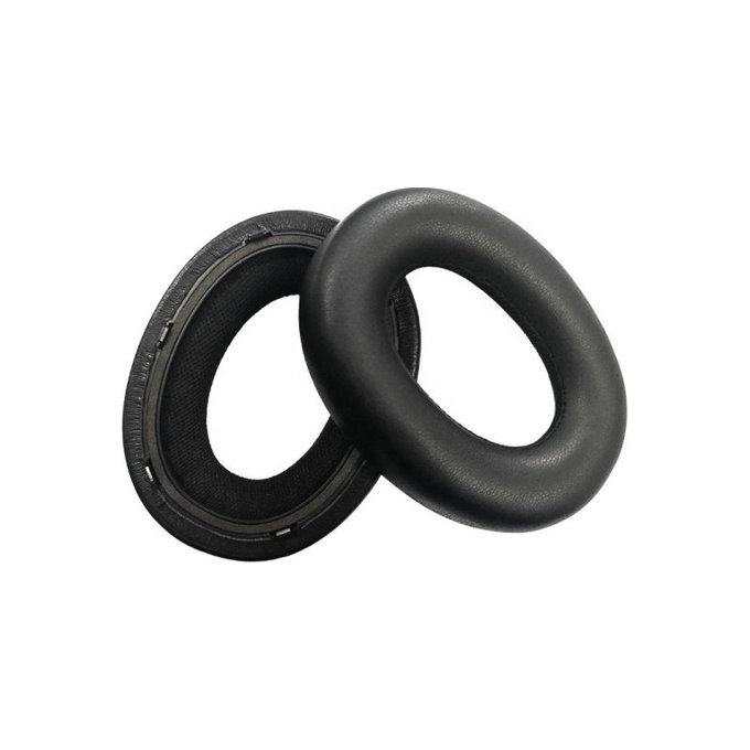 Cuscinetti auricolari di ricambio per Bowers & Wilkins PX7, Memory foam and PU leather, Black, 1 paio