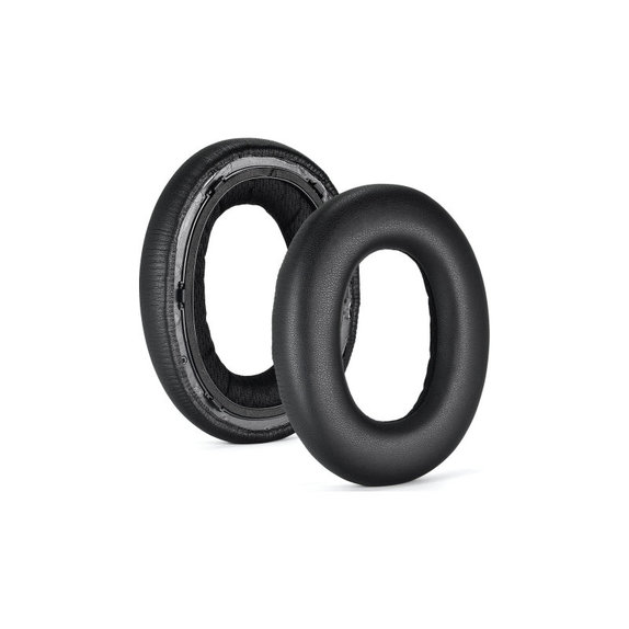 Cuscinetti auricolari di ricambio per Bowers & Wilkins PX7, Memory foam and PU leather, Black, 1 paio