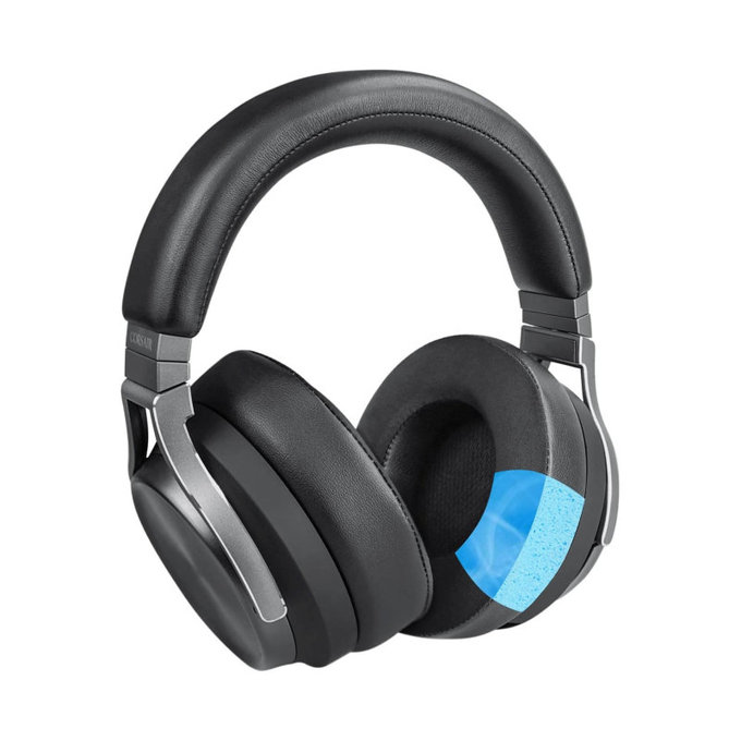 Cuscinetti auricolari di ricambio per Corsair Virtuoso RGB, Memory foam and Textile, Black, Cooling Gel, 1 paio