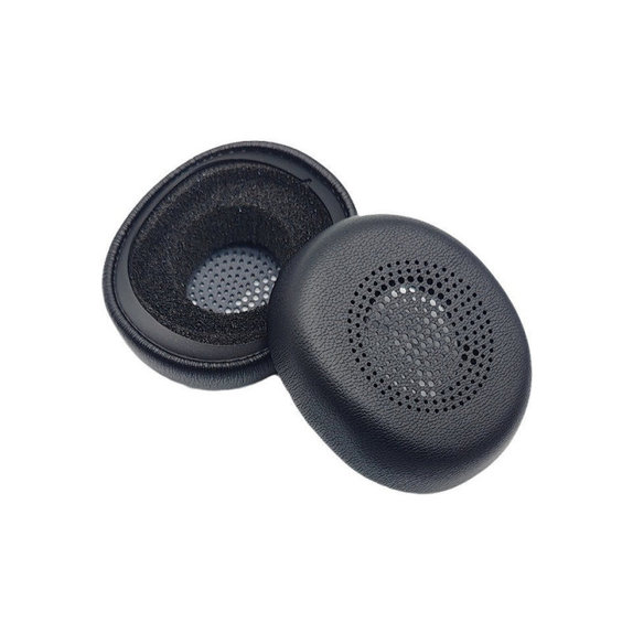 Cuscinetti auricolari di ricambio per Jabra Evolve2 30, Memory foam and PU leather, Black, 1 paio