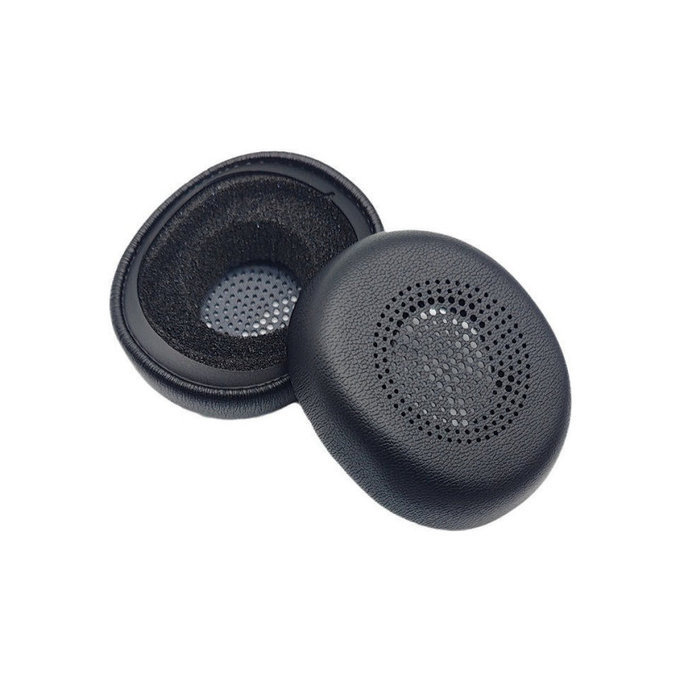 Cuscinetti auricolari di ricambio per Jabra Evolve2 30, Memory foam and PU leather, Black, 1 paio