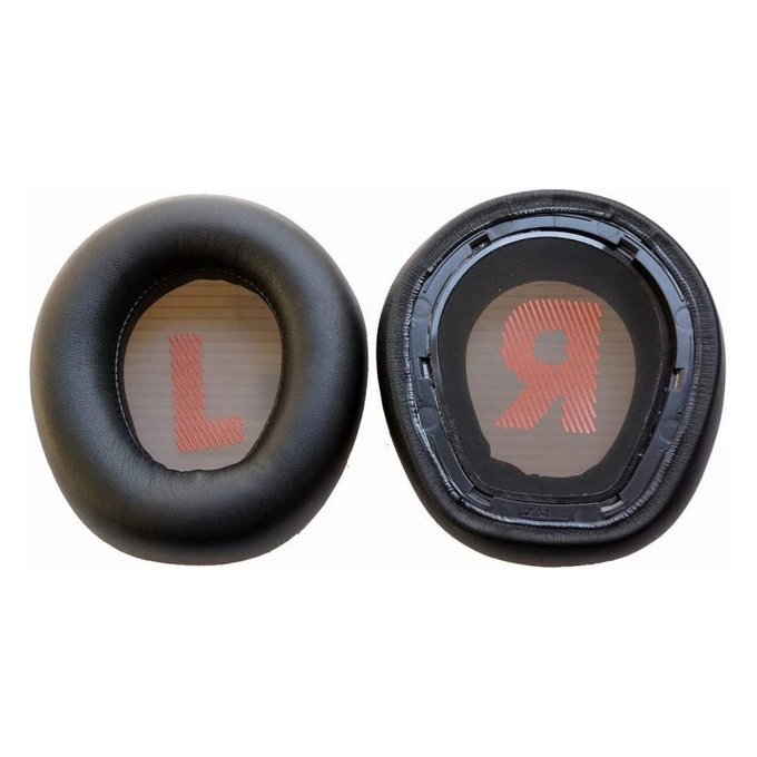 Cuscinetti auricolari di ricambio per JBL Quantum Q600, Memory foam and PU leather, Black, 1 paio