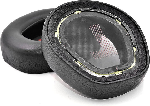 Cuscinetti auricolari di ricambio per JBL Quantum One, Memory foam and PU leather, Black, 1 paio