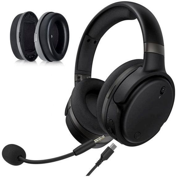 Cuscinetti auricolari di ricambio per Kingston HyperX Cloud Orbit S, Memory foam and PU leather, Black, 1 paio