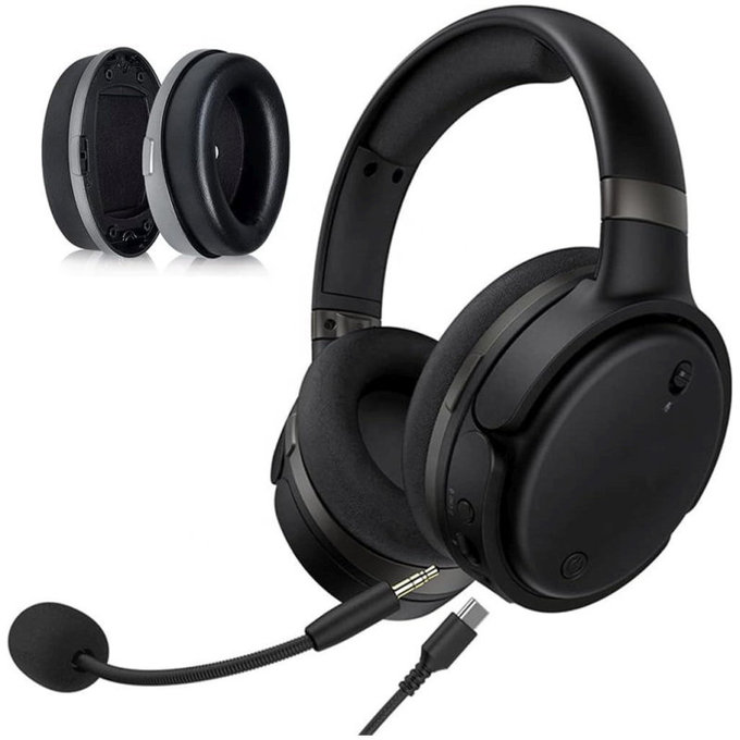 Cuscinetti auricolari di ricambio per Kingston HyperX Cloud Orbit S, Memory foam and PU leather, Black, 1 paio