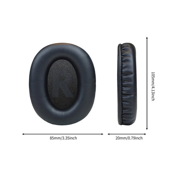 Cuscinetti auricolari di ricambio per Logitech G Pro X, Memory foam and PU leather, Black, 1 paio