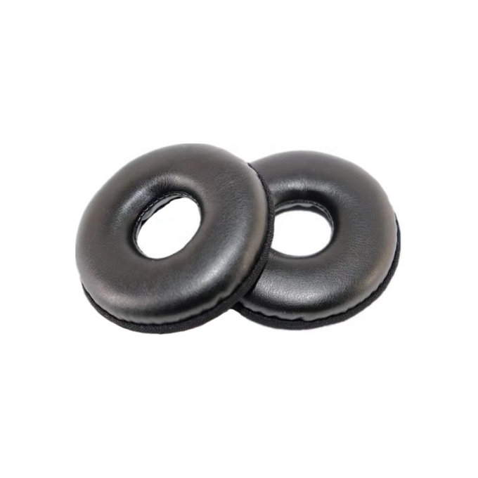 Cuscinetti auricolari di ricambio per Logitech H600, H390, H609, Memory foam and PU leather, Black, 1 paio