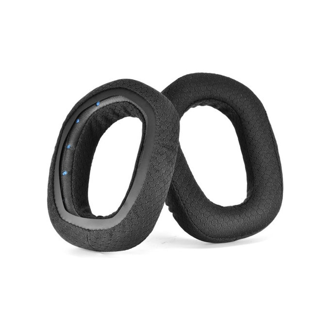 Cuscinetti auricolari di ricambio per Logitech G435, Memory foam and Textile, Black, 1 paio