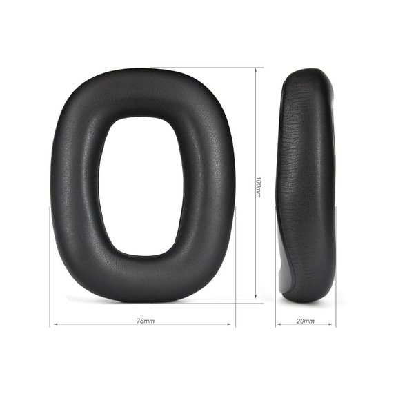 Cuscinetti auricolari di ricambio con magnete per Logitech Astro A30, Memory foam and PU leather, Black, 1 paio