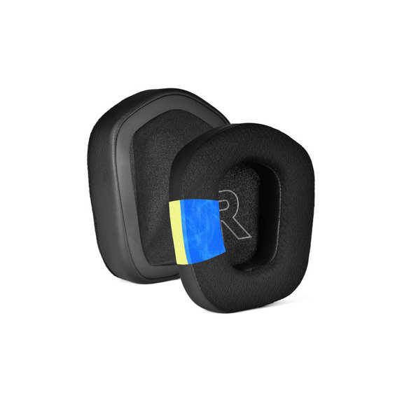 Cuscinetti auricolari di ricambio per Logitech G733, Memory foam, Textile and Leather, Black, Cooling Gel, 1 paio