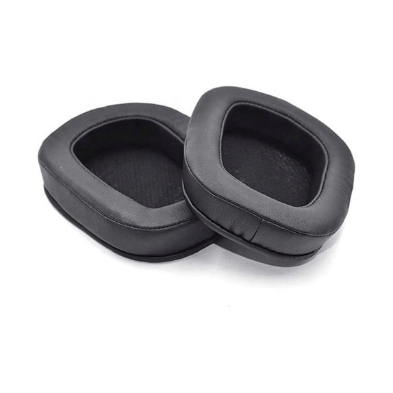 Cuscinetti auricolari di ricambio per Logitech G633 Artemis, G933 Artemis, Memory foam and Leather, Black, 1 paio