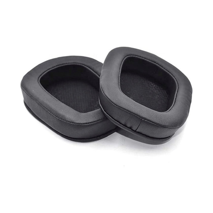 Cuscinetti auricolari di ricambio per Logitech G633 Artemis, G933 Artemis, Memory foam and Leather, Black, 1 paio