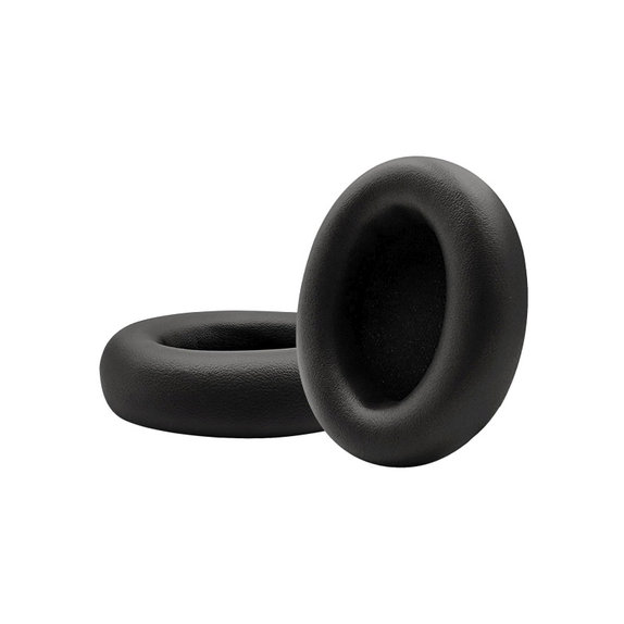 Cuscinetti auricolari di ricambio per Beats Studio Pro, Memory foam and PU leather, Black, 1 paio
