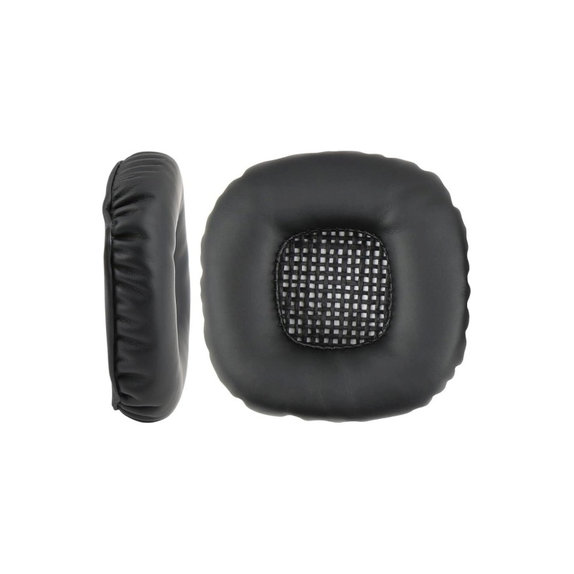 Cuscinetti auricolari di ricambio per Marshall Major V, Memory foam and Leather, Black, 1 paio