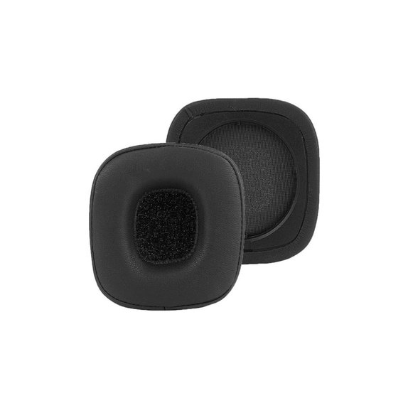 Cuscinetti auricolari di ricambio per Marshall Major IV, Memory foam and PU leather, Black, 1 paio