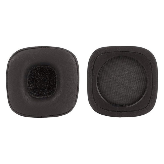 Cuscinetti auricolari di ricambio per Marshall Major IV, Memory foam and PU leather, Black, 1 paio