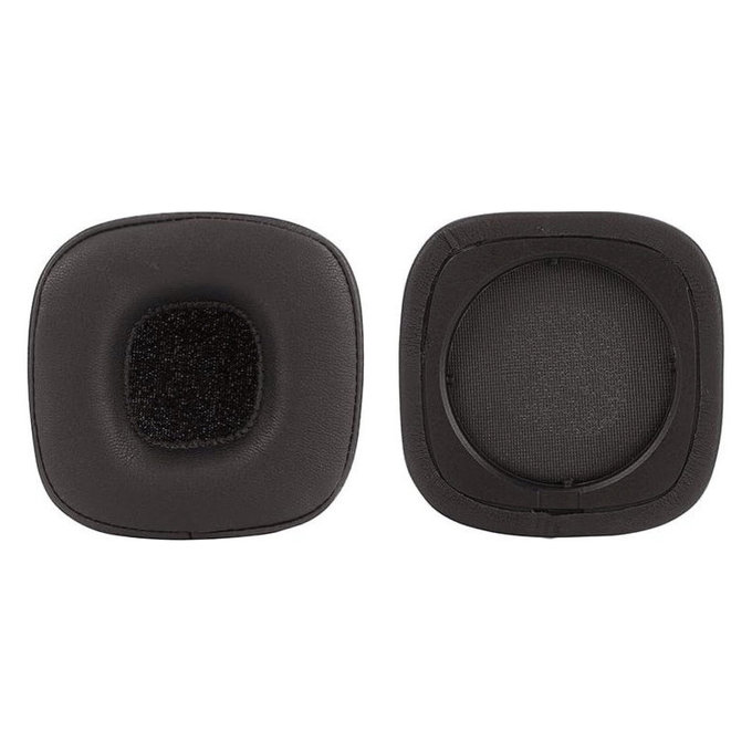 Cuscinetti auricolari di ricambio per Marshall Major IV, Memory foam and PU leather, Black, 1 paio