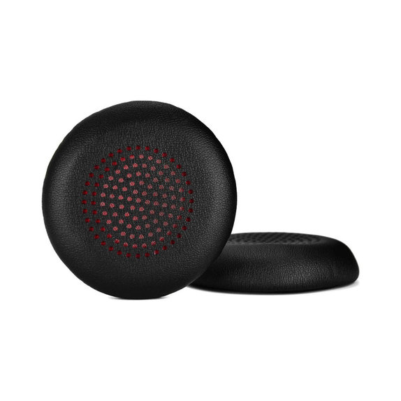 Cuscinetti auricolari di ricambio per Plantronics Voyager Focus UC, PU Leather, Black, 1 paio