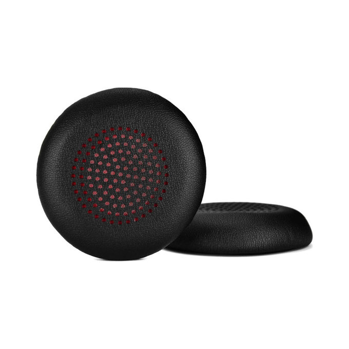 Cuscinetti auricolari di ricambio per Plantronics Voyager Focus UC, PU Leather, Black, 1 paio
