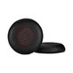 Cuscinetti auricolari di ricambio per Plantronics Voyager Focus UC, PU Leather, Black, 1 paio