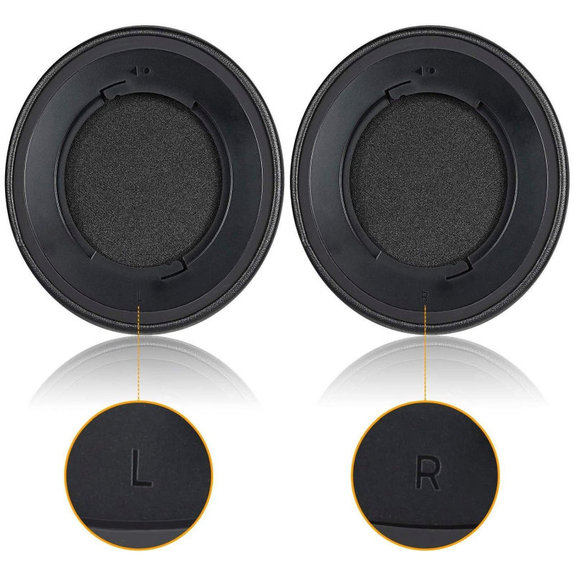 Cuscinetti auricolari di ricambio per Razer Nari 7.1 THX, Memory foam and PU leather, Black, 1 paio