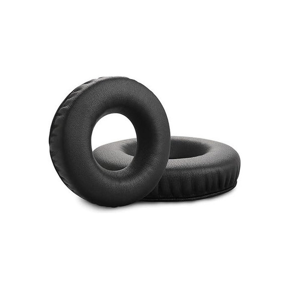 Cuscinetti auricolari di ricambio per Sennheiser HD25, SP 25-1 II, PC150, Memory foam and PU leather, Black, 1 paio
