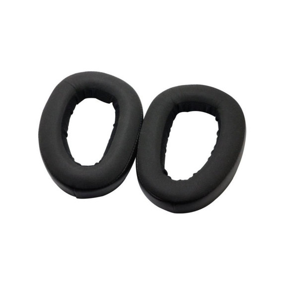 Cuscinetti auricolari di ricambio per Sennheiser GSP500, GSP600, Memory foam and PU leather, Black, 1 paio