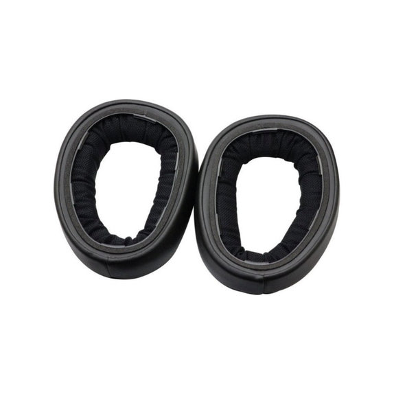 Cuscinetti auricolari di ricambio per Sennheiser GSP500, GSP600, Memory foam and PU leather, Black, 1 paio