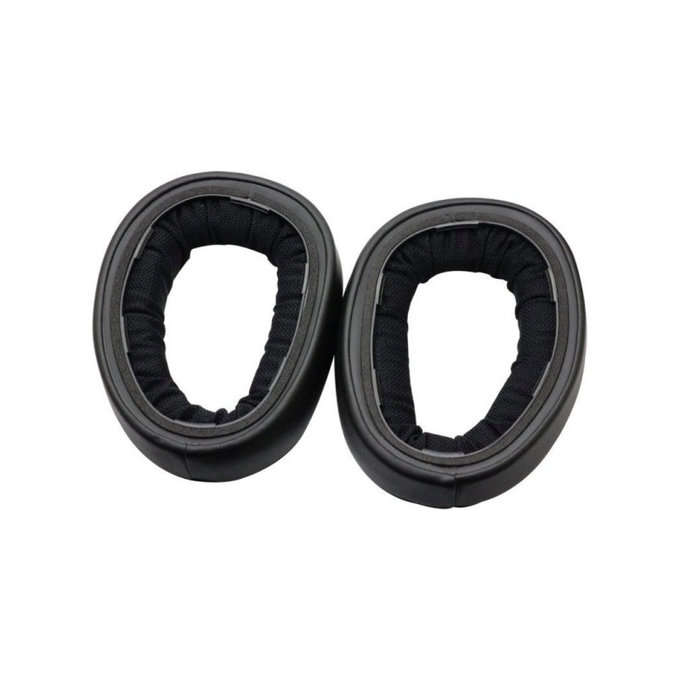 Cuscinetti auricolari di ricambio per Sennheiser GSP500, GSP600, Memory foam and PU leather, Black, 1 paio