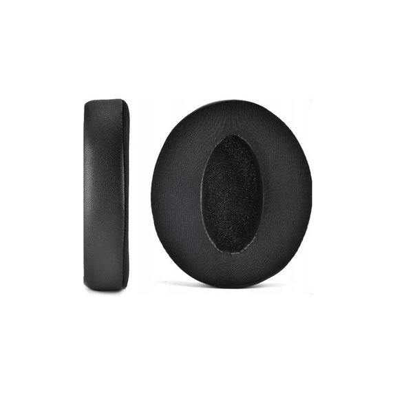 Cuscinetti auricolari di ricambio per Sennheiser HD4.50, Memory foam, Textile and Leather, Black, Cooling Gel, 1 paio