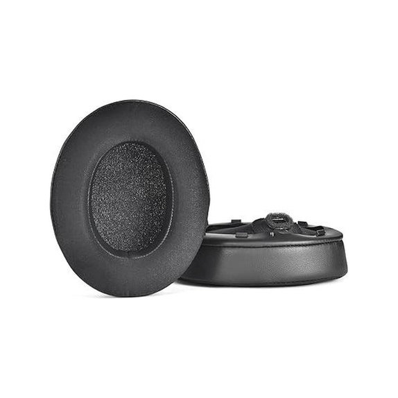 Cuscinetti auricolari di ricambio per Sony WH-1000XM4, Memory foam, Textile and Leather, Black, Cooling Gel, 1 paio