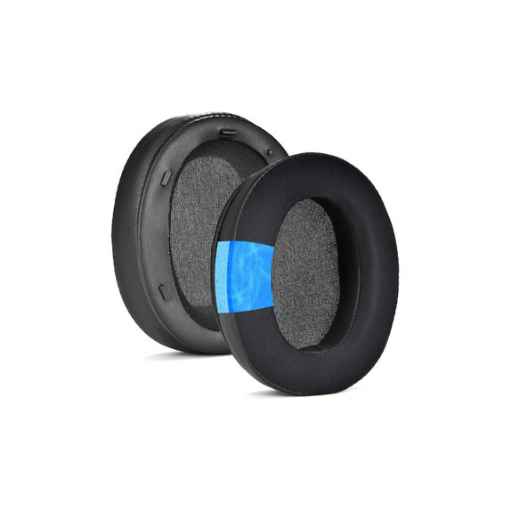 Cuscinetti auricolari di ricambio per Sony WH-XB910N, Memory foam, Textile and Leather, Black, Cooling Gel, 1 paio
