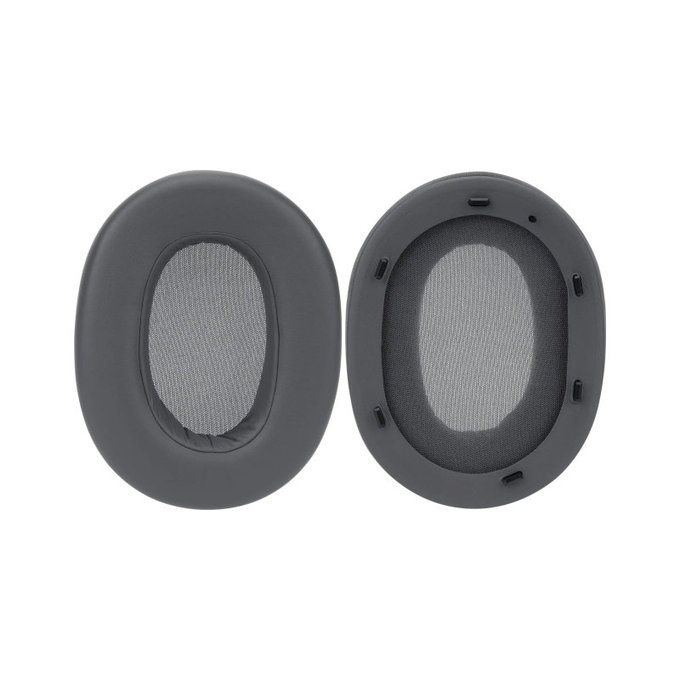 Cuscinetti auricolari di ricambio per Sony ULT Wear, Memory Foam and Leather, Black, 1 paio