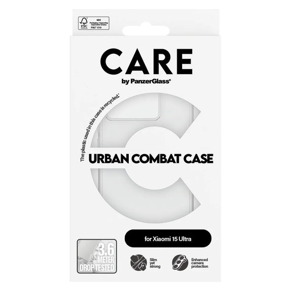 Custodia Urban Combat per Xiaomi 15 Ultra, Trasparente, PanzerGlass