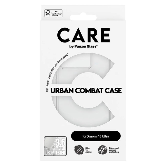 Custodia Urban Combat per Xiaomi 15 Ultra, Trasparente, PanzerGlass