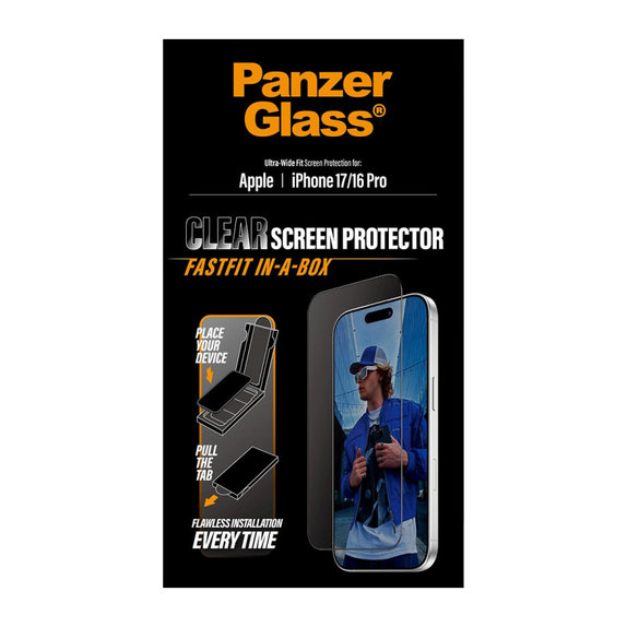 Vetro temperato UWF con applicatore per Samsung A17/A17 5G, trasparente, PanzerGlass