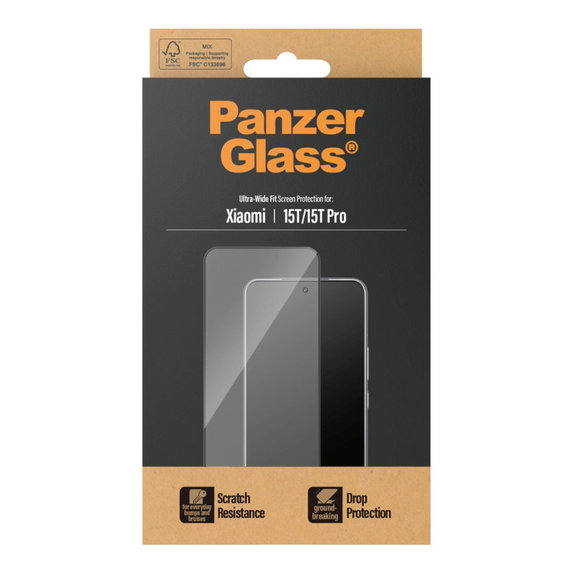 Vetro temperato UWF per Xiaomi 15T/15T Pro, Nero, PanzerGlass
